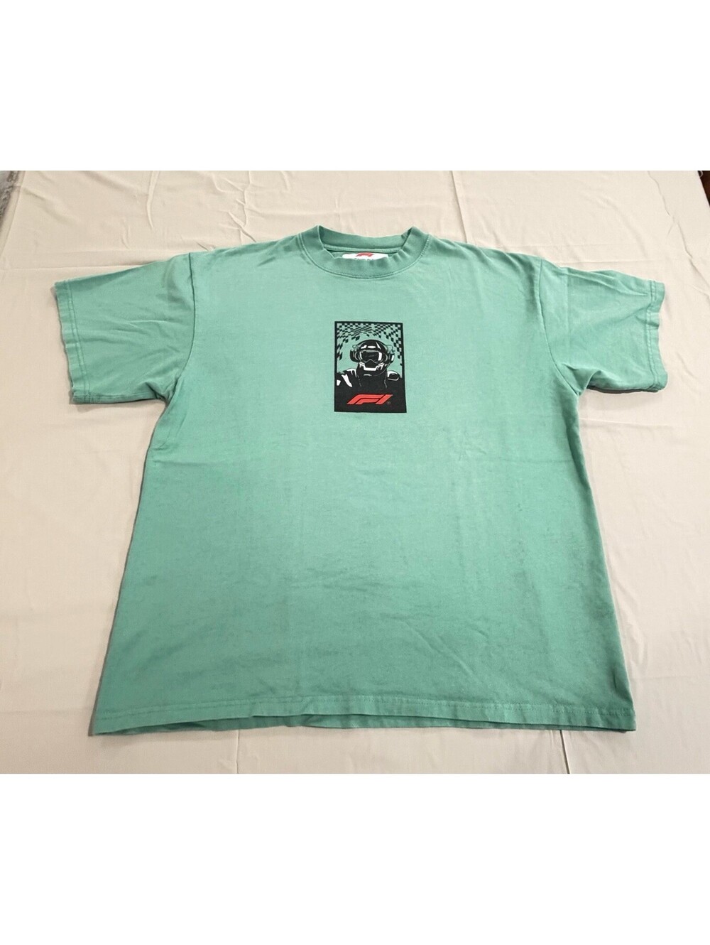 PacSun Formula 1 F1 Graphic T Shirt Mens Large Mint Green Racing Motorsport
